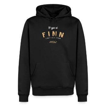 Finn Limited Edition - Männer Premium Bio Hoodie - Schwarz - Vorne - Nico (187cm)