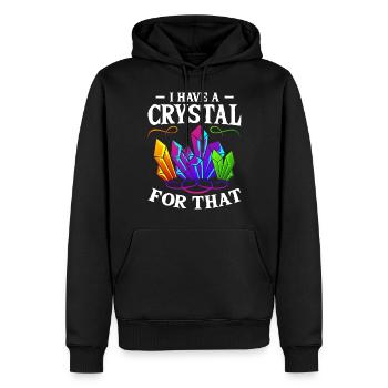 Yoga Namaste Crystal Collector Chakra - Sweat à capuche Premium bio Homme - noir - Devant - Nico (187cm)