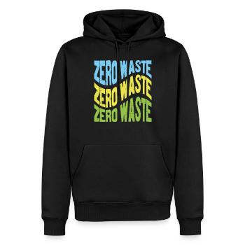 Zero Waste Motivationsangebote - Männer Premium Bio Hoodie - Schwarz - Vorne - Nico (187cm)