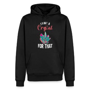 Yoga Namaste Crystal Collector Chakra - Sweat à capuche Premium bio Homme - noir - Devant - Nico (187cm)