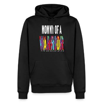 Mommy Of A Warrior Autism Quotes - Men’s Premium Organic Hoodie - black - Front - Nico (187cm)