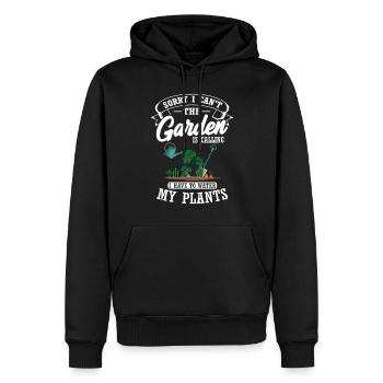 Le jardin appelle les plantes à fleurs de jardinier - Sweat à capuche Premium bio Homme - noir - Devant - Nico (187cm)