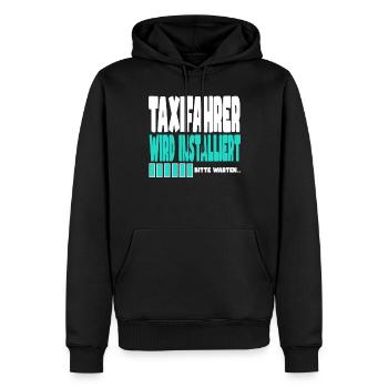 Taxifahrer wird installiert - Männer Premium Bio Hoodie - Schwarz - Vorne - Nico (187cm)