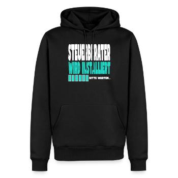 Steuerberater wird installiert - Männer Premium Bio Hoodie - Schwarz - Vorne - Nico (187cm)