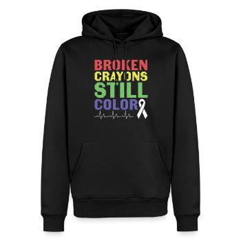 Briser la stigmatisation Parler de santé mentale - Sweat à capuche Premium bio Homme - noir - Devant - Nico (187cm)