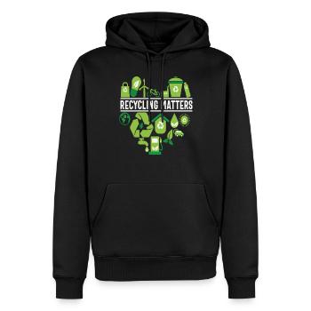 Choose To Keep Going Never Give Up Quotes - Men’s Premium Organic Hoodie - black - Front - Nico (187cm)
