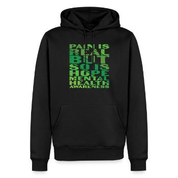 Gebrochene Buntstifte färben immer noch die Unterstützung der psychischen Gesundheit - Männer Premium Bio Hoodie - Schwarz - Vorne - Nico (187cm)