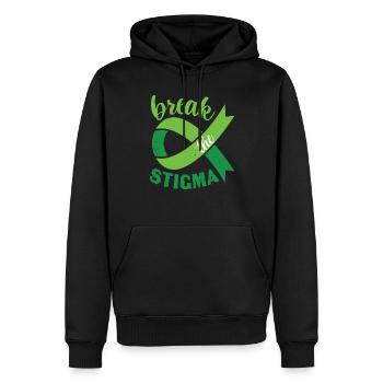 La santé mentale est importante Sensibilisation à la santé mentale - Sweat à capuche Premium bio Homme - noir - Devant - Nico (187cm)