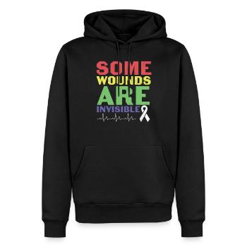 Nicht jede Behinderung ist sichtbar psychische Gesundheit - Männer Premium Bio Hoodie - Schwarz - Vorne - Nico (187cm)