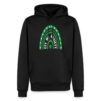 EFF-Angst ist mein Cardio Green Rainbow Funny - Männer Premium Bio Hoodie - Schwarz - Vorne - Nico (187cm)