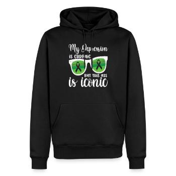 Eff Meine Angst Angst Zitate - Männer Premium Bio Hoodie - Schwarz - Vorne - Nico (187cm)