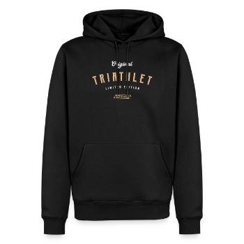 Triathlet Limited Edition Triathleten - Männer Premium Bio Hoodie - Schwarz - Vorne - Nico (187cm)