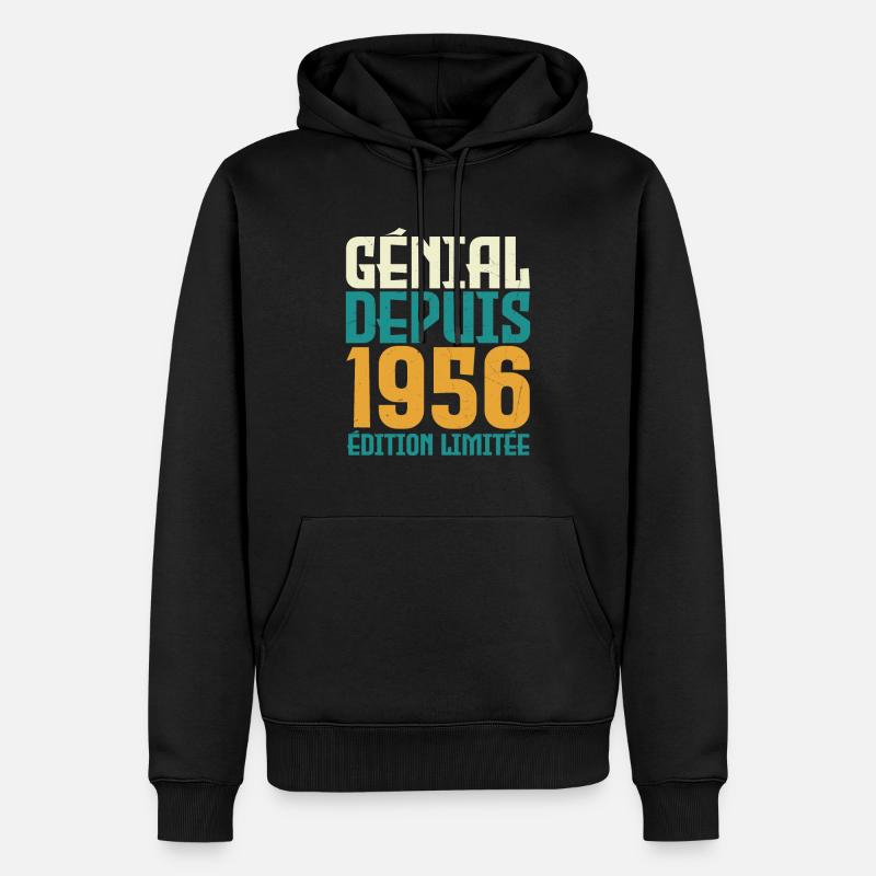 Génial depuis 1956 - Sweat à capuche Premium bio Homme - noir