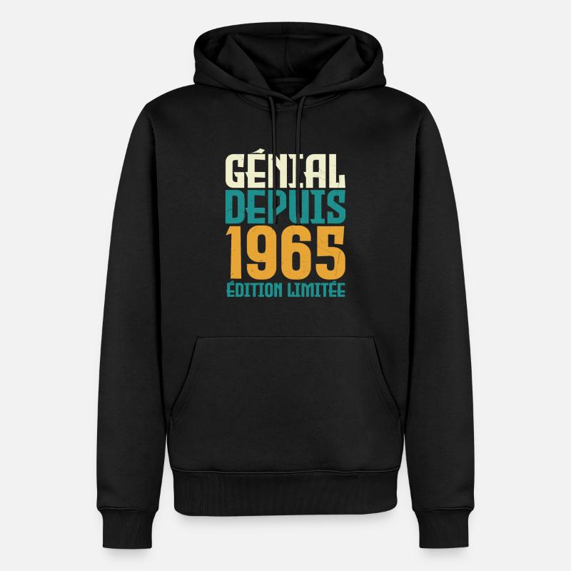 Génial depuis 1965 - Sweat à capuche Premium bio Homme - noir