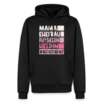 Physikerin Mama Ehefrau Heldin - Männer Premium Bio Hoodie - Schwarz - Vorne - Nico (187cm)