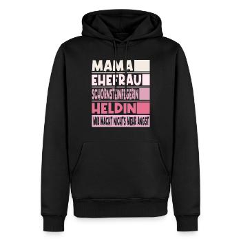 Schornsteinfegerin Mama Ehefrau Heldin - Männer Premium Bio Hoodie - Schwarz - Vorne - Nico (187cm)