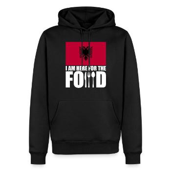 Souvenir de voyage de vacances en Albanie - Sweat à capuche Premium bio Homme - noir - Devant - Nico (187cm)