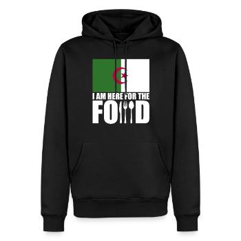 Souvenir de voyage de vacances en Algérie - Sweat à capuche Premium bio Homme - noir - Devant - Nico (187cm)