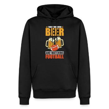 American Football Und Bier - Männer Premium Bio Hoodie - Schwarz - Vorne - Nico (187cm)