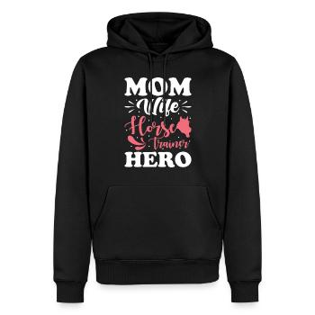 Pferdetrainerin Mama Ehefrau Heldin - Männer Premium Bio Hoodie - Schwarz - Vorne - Nico (187cm)