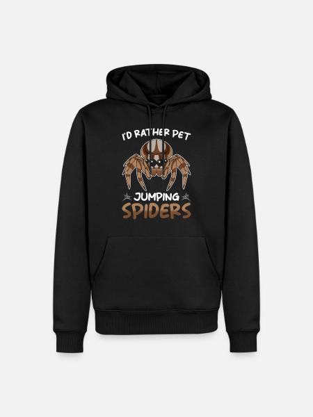 Jumping Spider Saying - Men’s Premium Organic Hoodie - black