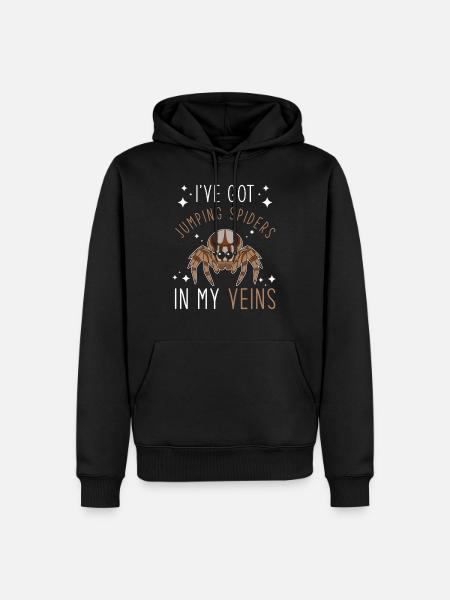 Jumping Spider Saying - Men’s Premium Organic Hoodie - black