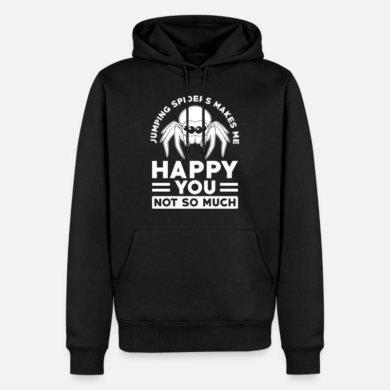 Dicton d’araignée sauteuse - Sweat à capuche Premium bio Homme - noir