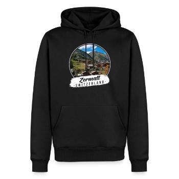 Zermatt Schweiz Souvenir - Männer Premium Bio Hoodie - Schwarz - Vorne - Nico (187cm)