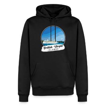 Souvenir des îles Vierges britanniques - Sweat à capuche Premium bio Homme - noir - Devant - Nico (187cm)