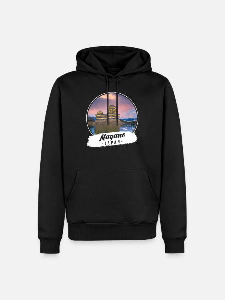 Nagano Japan Souvenir - Men’s Premium Organic Hoodie - black