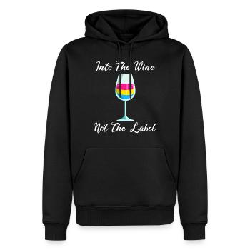 Dans le vin pas l’étiquette Lgbt Pansexual Pride - Sweat à capuche Premium bio Homme - noir - Devant - Nico (187cm)