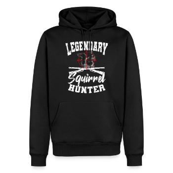 Legendärer Eichhörnchen Jäger Jagd - Männer Premium Bio Hoodie - Schwarz - Vorne - Nico (187cm)