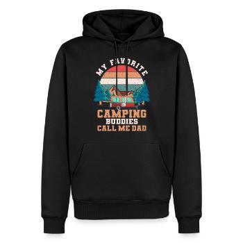 Camping Familie Camp Zelten Wohnwagen Wohnmobil - Männer Premium Bio Hoodie - Schwarz - Vorne - Nico (187cm)
