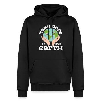 Seien Sie vorsichtig Ihre Erde Erde Schutz Zitate - Männer Premium Bio Hoodie - Schwarz - Vorne - Nico (187cm)