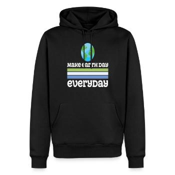 Faites des citations quotidiennes du Jour de la Terre - Sweat à capuche Premium bio Homme - noir - Devant - Nico (187cm)