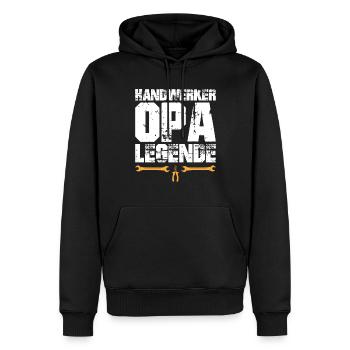 Handwerker Opa Legende - Männer Premium Bio Hoodie - Schwarz - Vorne - Nico (187cm)