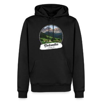 Dolomites Italy Souvenir - Men’s Premium Organic Hoodie - black - Front - Nico (187cm)