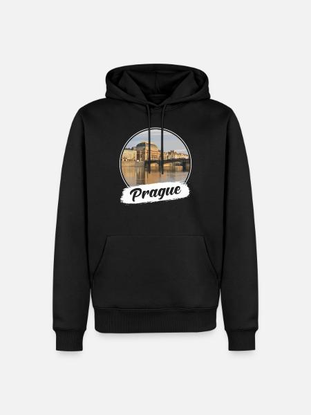 Prague Souvenir - Men’s Premium Organic Hoodie - black
