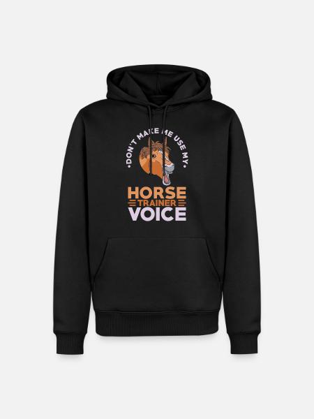 Horse Trainer Voice - Men’s Premium Organic Hoodie - black