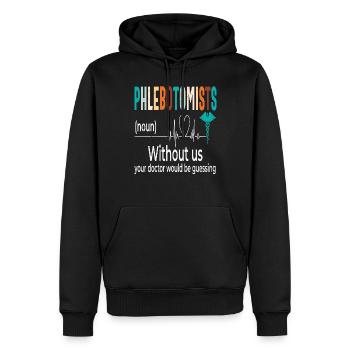 Phlebotomisten ohne uns wäre Ihr Arzt - Männer Premium Bio Hoodie - Schwarz - Vorne - Nico (187cm)