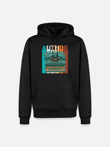 Author Retro - Men’s Premium Organic Hoodie - black