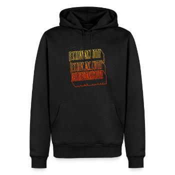 Bournemouth Angleterre UK City Skyline Font - Sweat à capuche Premium bio Homme - noir - Devant - Nico (187cm)