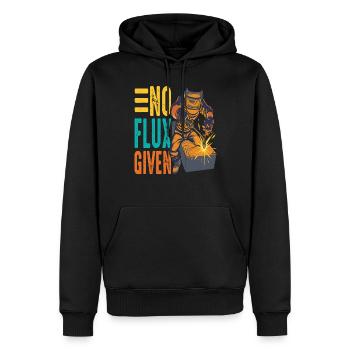 Pas de flux donné rétro de soudage - Sweat à capuche Premium bio Homme - noir - Devant - Nico (187cm)