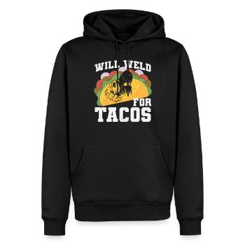 Wird für Tacos Schweißen schweißen - Männer Premium Bio Hoodie - Schwarz - Vorne - Nico (187cm)
