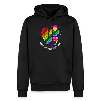 You Matter Don't Let Your Story End - Men’s Premium Organic Hoodie - black - Front - Nico (187cm)