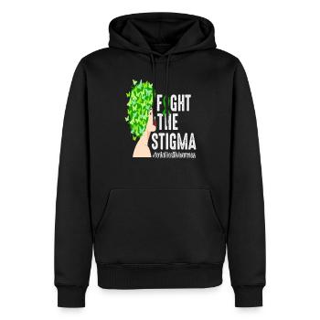 Lutter contre la stigmatisation Sensibilisation à la santé mentale - Sweat à capuche Premium bio Homme - noir - Devant - Nico (187cm)