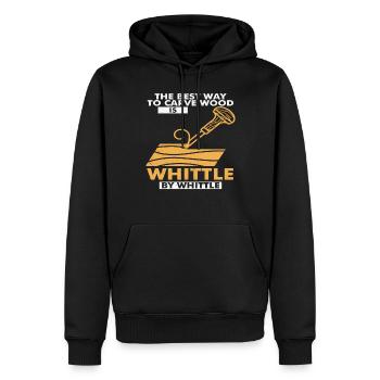 Der beste Weg, um das Holz zu schnitzen, ist Whittle by - Männer Premium Bio Hoodie - Schwarz - Vorne - Nico (187cm)