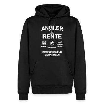 Angler in Rente Angeln Rentner - Männer Premium Bio Hoodie - Schwarz - Vorne - Nico (187cm)