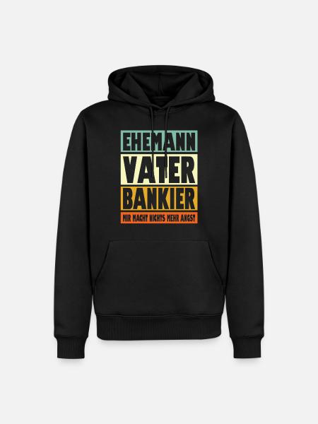 Bankier Vater Ehemann Held - Männer Premium Bio Hoodie - Schwarz