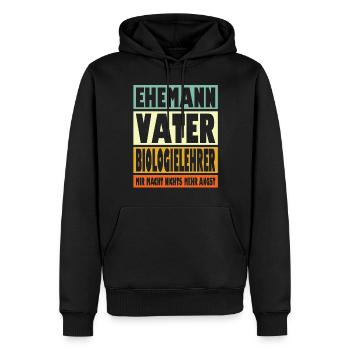 Biologielehrer Vater Ehemann Held - Männer Premium Bio Hoodie - Schwarz - Vorne - Nico (187cm)